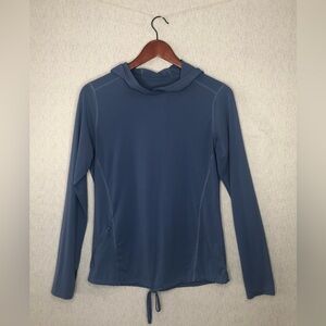 Mountain Hardwear Women's Crater Lake Long Sleeve Hoodie Size S Lightweight Blue